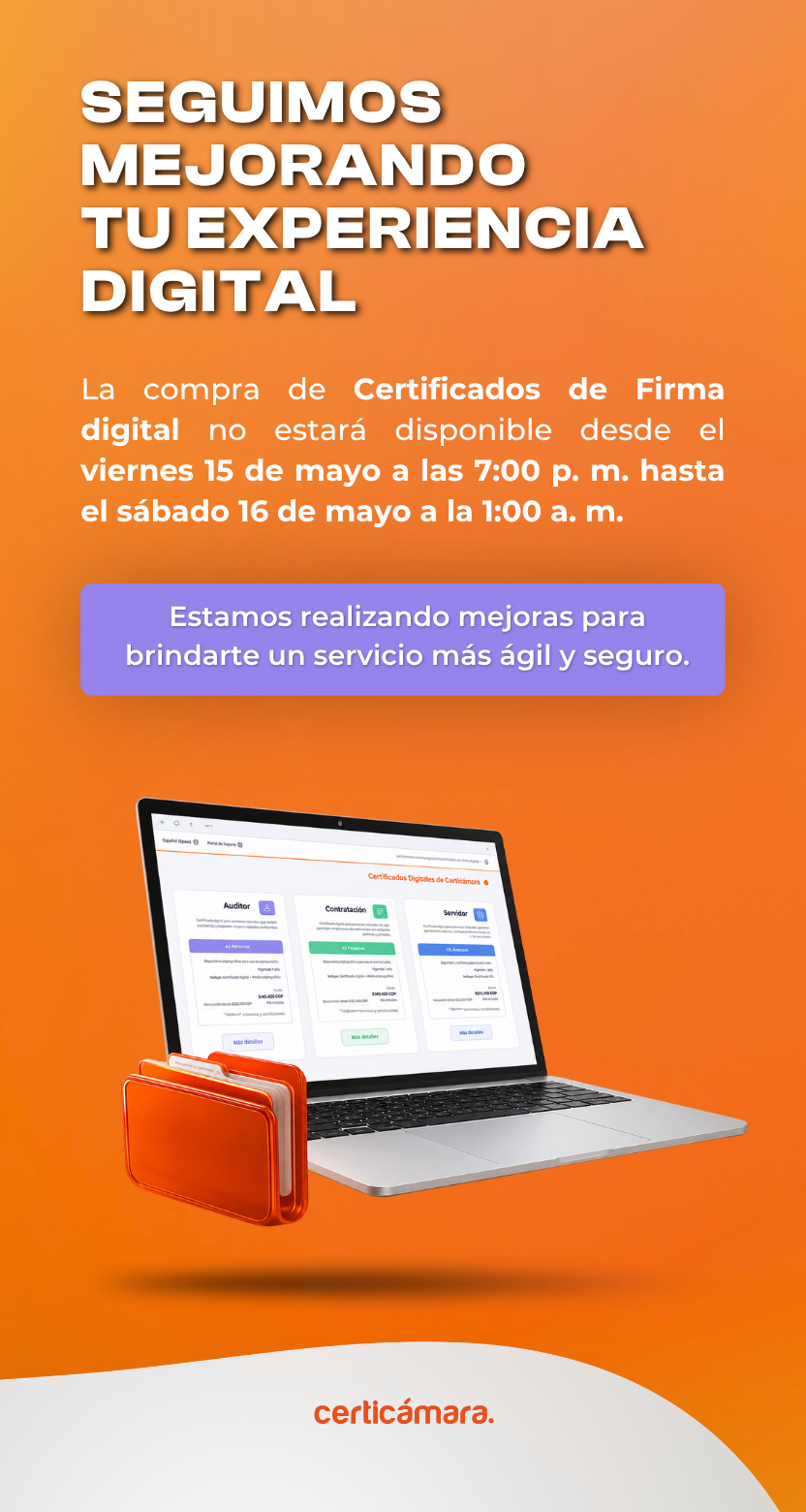 Aviso: canal de ventas no disponible viernes 15 mayo 7pm a sábado 16 mayo 1am