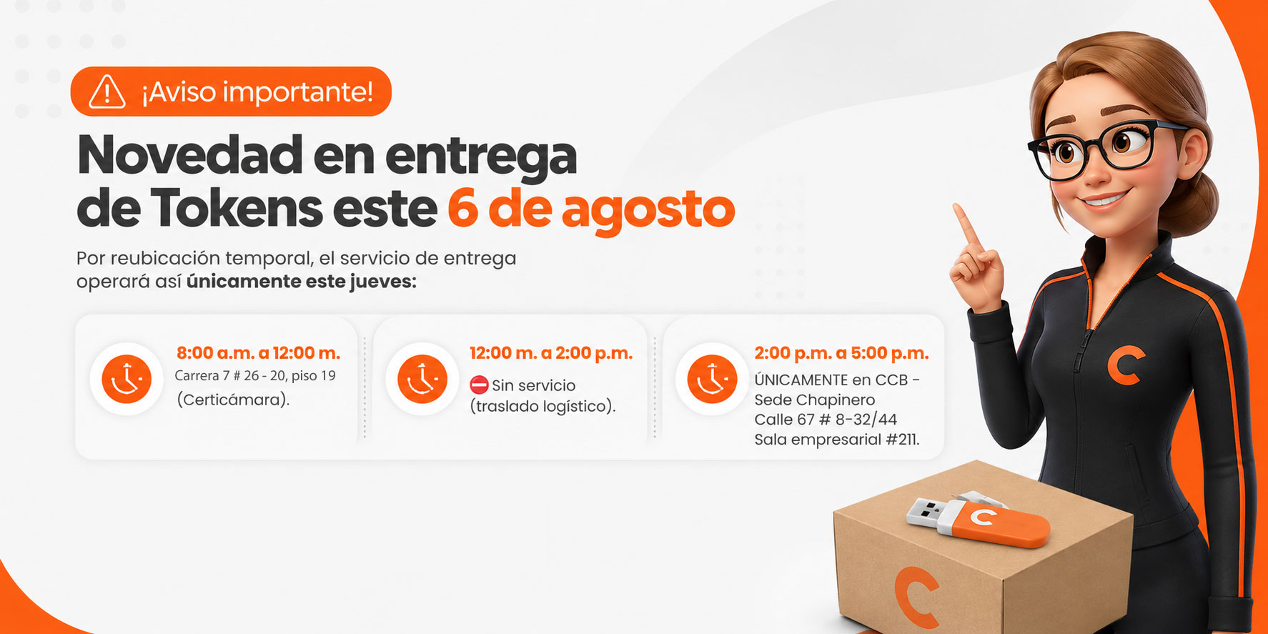 novedad en entrega de tokens